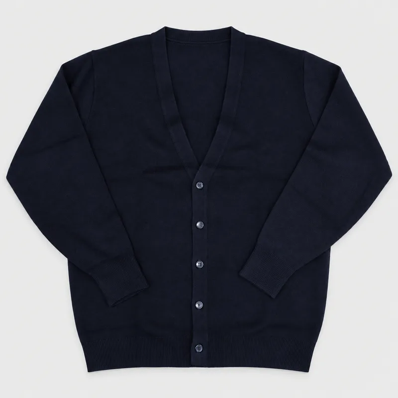 男の子用 学校 スクール 制服 無地 カーディガン ネイビー 紺色 No.495 日本製 MAD