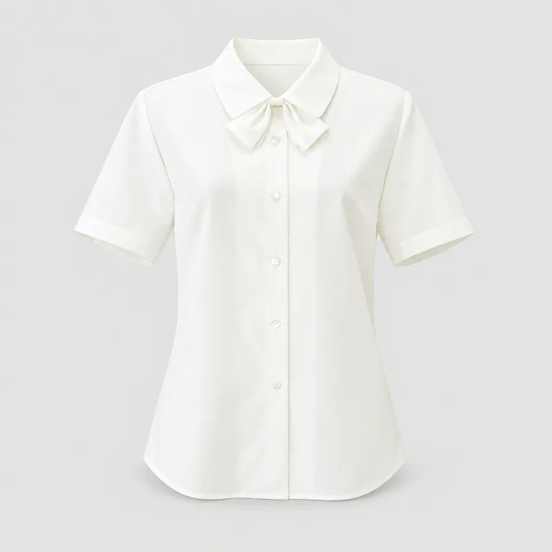 事務服 制服 半袖ブラウス シャツ レディース セロリー Selery S36188 リボン付き