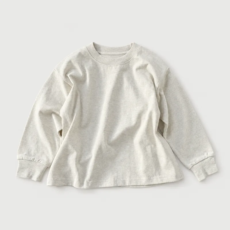 branshes オーバーサイズ無地長袖Tシャツ ブランシェス トップス カットソー・Tシャツ 